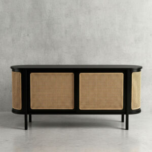 Rattan-sideboard-black-–-Curved-edges1