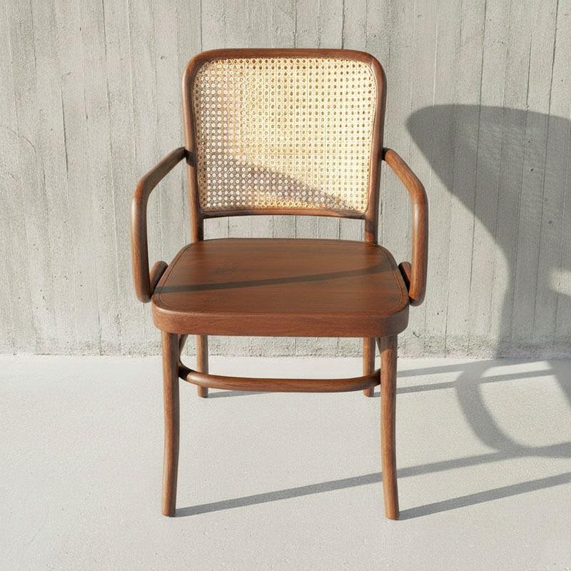 Heritage-Teak-Cane-Armchair-Wulnut-color