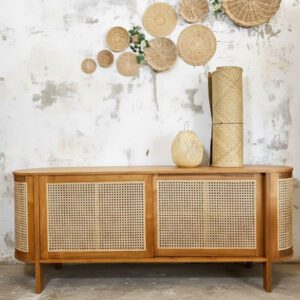 Teak-Curve-Rattan-Sliding-Door-Cabinet
