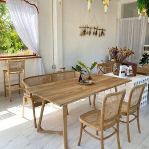 Twist Rectangular Teak Wood Table